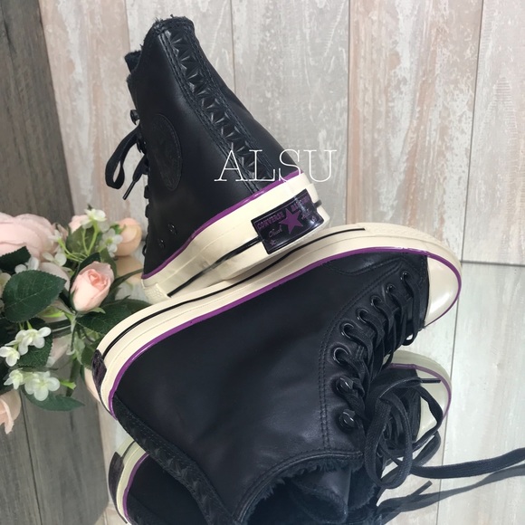 Convy70 HI Leather Black Icon Violet W AUTHENTIC - Picture 6 of 8